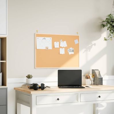 vidaXL Korktafel mit Rahmen aus massivem Kiefernholz 80 x 55 cm