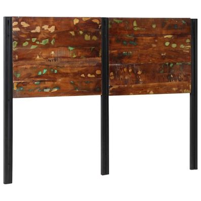 vidaXL Kopfteil 140 cm Altholz Massivholz und Eisen