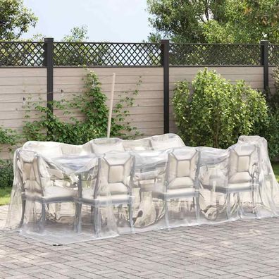 vidaXL Transparente Plane mit Ösen 2x4 m Polyethylen