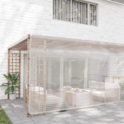 vidaXL Transparente Plane mit Ösen 6x6 m Polyethylen
