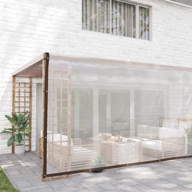 vidaXL Transparente Plane mit Ösen 6x6 m Polyethylen
