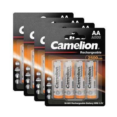 16x Camelion Akku Accu HR6 AA Mignon 2500mAh 1,2V inkl. Box