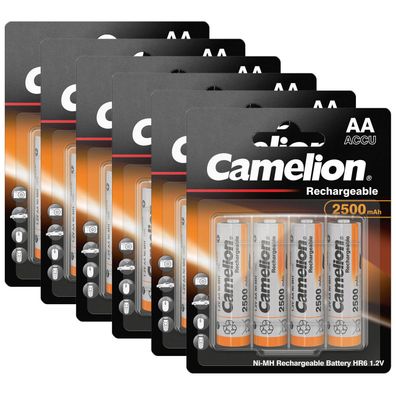24x Camelion Akku Accu HR6 AA Mignon 2500mAh 1,2V inkl. Box
