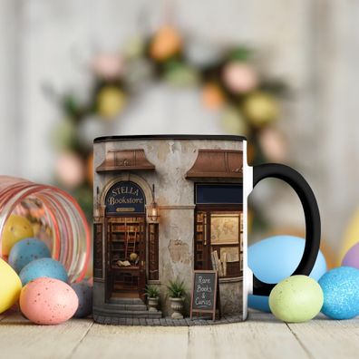 Bookstore Personalized Gifts For Book Lovers Tasse mit Namen, Leseratte Weihnachten