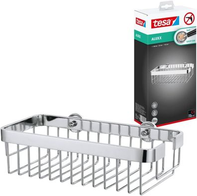 tesa ALUXX Badablage, Aluminium, verchromt, garantiert rostfrei, extra tiefer Boden,