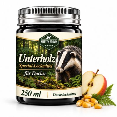 Martenbrown® Unterholz Dachslockmittel 250 ml, Spezial-Lockmittel für Dachse, Jagd
