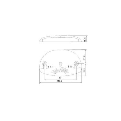 Hula-Blitz Warnblinkleuchte 24V/3W, gelb, für die Ladebordwand, LED