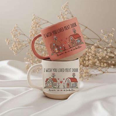 I Wish You Lived Next Door For Best Friend Tasse Beste Freundin Weihnachtsgeschenk