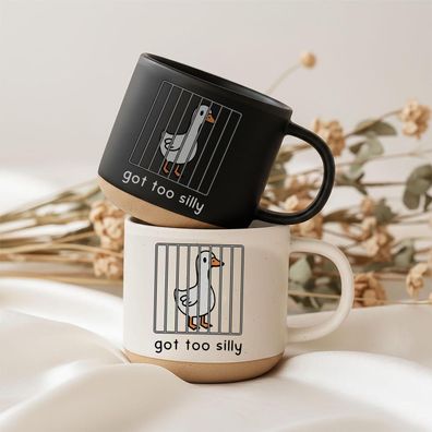 Got Too Silly Gans im Gefängnis Tasse, Lustiges Geschenk für Männer zu Weihnachten