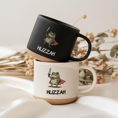 Huzzah Frog With Sword Tasse Ritter Frosch Mittelalter Fans, Geburtstagsgeschenk