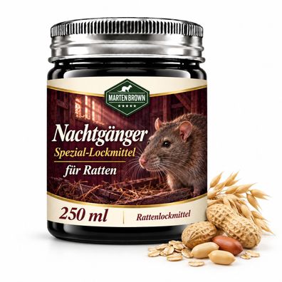 Martenbrown® Nachtgänger Rattenlockmittel 250 ml, Spezial-Lockmittel für Ratten