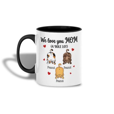 Custom Cat For Pet Lover Tasse mit Katzennamen, Katzenmama Geschenk zum Muttertag