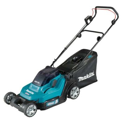 Makita Akku-Rasenmäher DLM432PT2 36V (2x18V) (blau/schwarz, 2x Li-Ion Akku 5,0Ah)