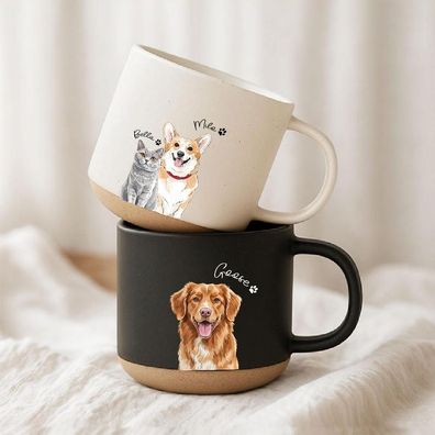 Aquarell Haustier Tasse Personalisiert Hund Katze Weihnachtsgeschenk Tierliebhaber
