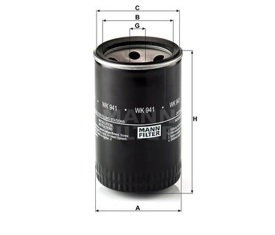 Kraftstofffilter WK941 MANN Dieselfilter Ref. 140593564 140632746