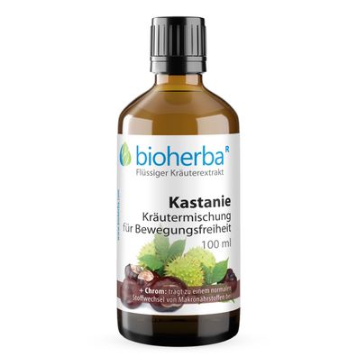 Bioherba Kastanie Kräutermischung für Bewegungsfreiheit Tropfen Tinktur