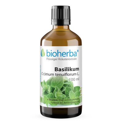 Bioherba Basilikum Ocimum tenuiflorum L. Tropfen Tinktur