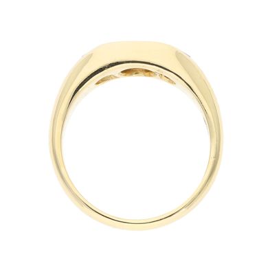 Diamanten Goldring 750 Ovalschiff, Carreschliff 25326736 Second Hand, wie neu