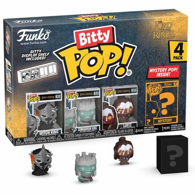 Funko Blister 4 Figuren Bitty POP Der Herr der Ringe Hexenkönig