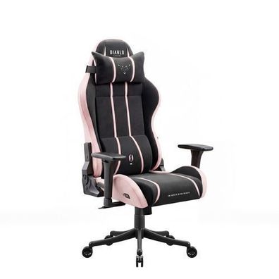 Gaming-Sessel aus Stoff in Schwarz und Rosa: Diablo X-One 2.0 Akira Pink Small