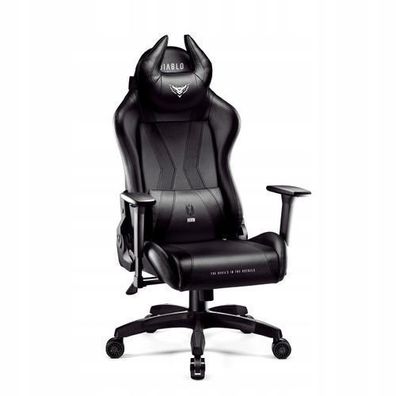 Diablo X-Horn Gaming Stuhl Bürostuhl Schreibtischstuhl Schwarz, Größe Normal