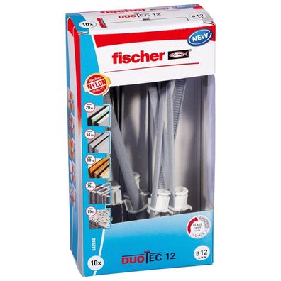 Fischer Kippdübel DUOTEC 12 LD (hellgrau/rot, 10 Stück)