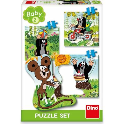 DINO Baby-Puzzle Maulwurf auf der Wiese 3in1 (3,4,5 Teile)