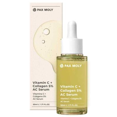 PaxMoly Ac Serum, Vitamin C + Kollagen 5%, feucht. spend./aufhellend, Serum 50ml
