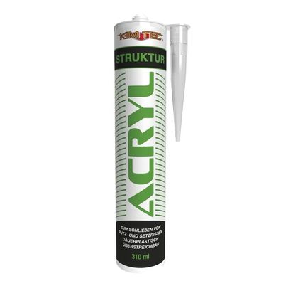 Strukturacryl 310 ml weiss körniges Rissacryl für Mauerwerk & Putz Acrylspachtel