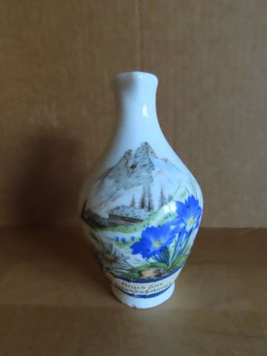 leere Flasche weis mit Blumen u. berge Aufdruck Altenkunstadt 100ccm