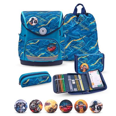 Belmil Compact Plus Premium Schulranzen Set 5-teilig "Baltic"