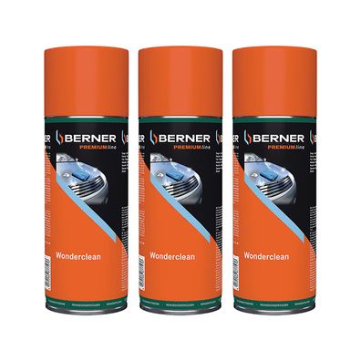 3x BERNER Wonderclean Premium 0.4 LTR Reinigung Versiegelung Pflege Autopflege