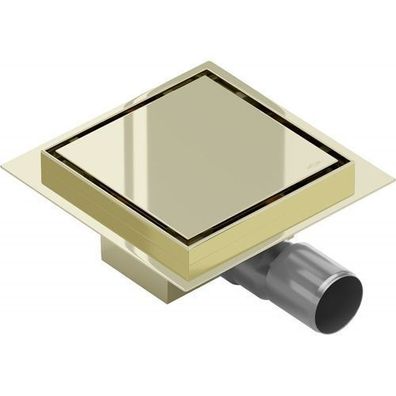 Mexen Flat quadratischer Bodenablauf 15 x 15 cm, Gold - 1510015
