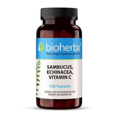 Bioherba Sambucus, Echinacea, Vitamin C Kapseln