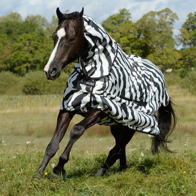 Bucas Sweet-itch Full-Neck PONY - Ekzemerdecke - zebra