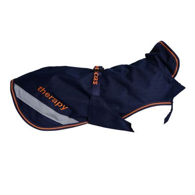 Bucas Therapy Dog Rug - Navy/Orange 0g - Hundedecke