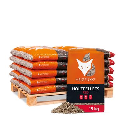 Heizfuxx Red ENplus A1 Holzpellets Hartholz 15kg x 20 Sack 300kg Palette