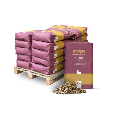 STROY Strohpellets Einstreu 15kg x 20 Sack 300kg Palette