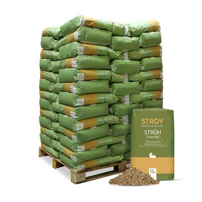 STROY Strohgranulat Einstreu 15kg x 65 Sack 975kg Palette