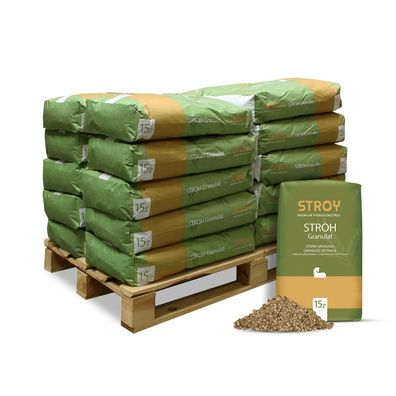 STROY Strohgranulat Einstreu 15kg x 20 Sack 300kg Palette