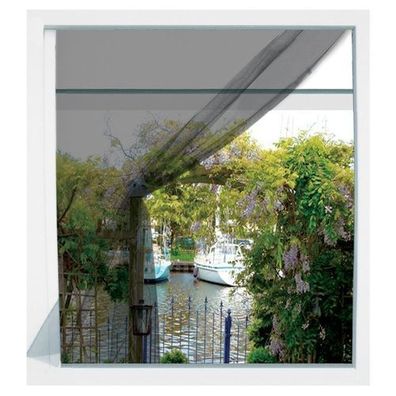 Moskitonetz fürs Fenster, schwarz, 150 x 130 cm