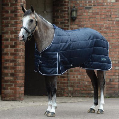 Saxon Channel Quilt Stable Standard Neck Medium 200g - Navy/White