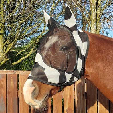 Bucas Buzz-Off Zebra Mask & Ears - Zebra