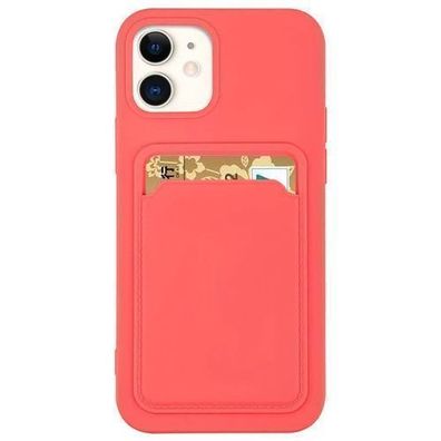Kartenfach-Schutzhülle für iPhone 12 Pro Max - Koralle Silikon Case
