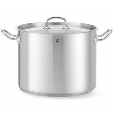 Hoher Topf der Küchenlinie mit Deckel, 13,5 l Durchmesser, 280 x 220 mm Höhe