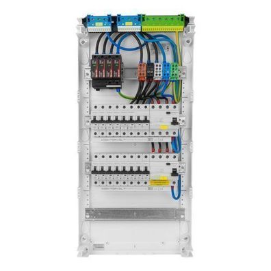 Sicherungskasten Aufputz Verteilerkasten 48 Module 14xMCB 2xRCCB VDE 640x305x96,5mm