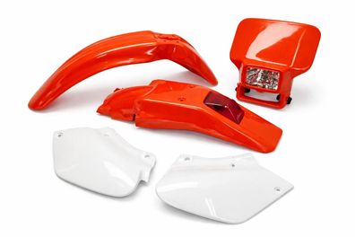 Verkleidungssatz Plastiksatz plastic kit passt an Honda Xr 250 400 R 96-23 rot-w