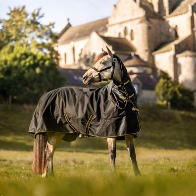 Bucas Irish Turnout Light 50g + Neck Set 1200D - black/gold