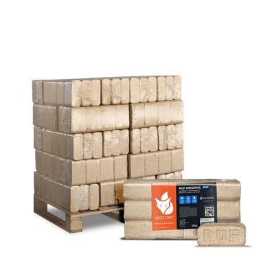 Heizfuxx RUF Blue Holzbriketts Nadelholz 10kg x 30 Gebinde 300kg Palette