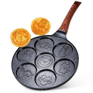 Eierpfanne aus Granit, 7 Mulden, BLACK&WOOD, 26 cm